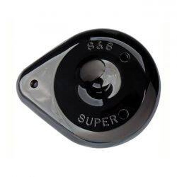 S&S, SUPER E/G AIR CLEANER COVER. BLACK. All Super E/G caburetors  mcs 940470