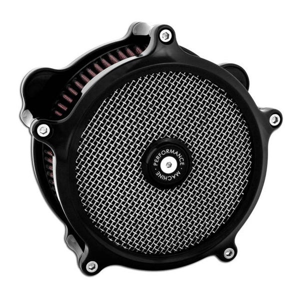 AIR CLEANER BLACK.  CV carb: 93-06 all B.T.; Delphi inj.: 01-15 Softail; 04-17 Dyna (excl. 2017 FXDLS); 02-07 FLT/Touring (NU)  mcs nr 952831