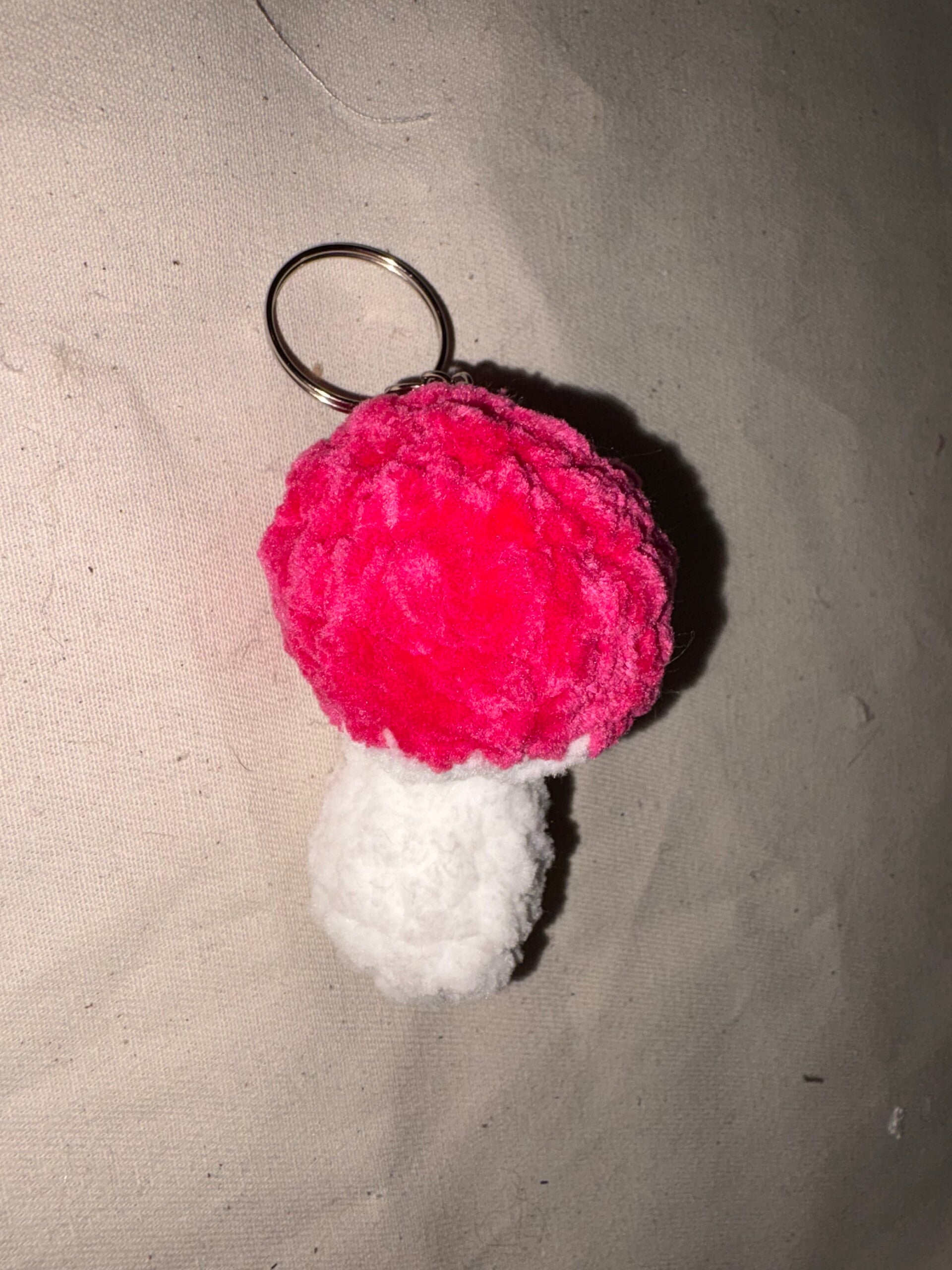 Porte clés champignon au crochet