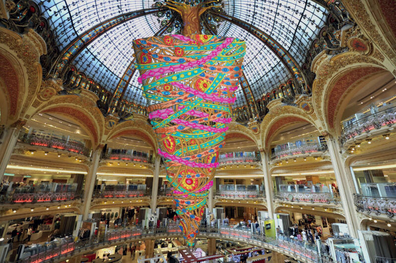 sapin suspendu Galerie Lafayette