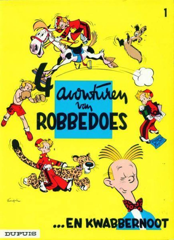 Robbedoes en Kwabbernoot 1 - 4 avonturen van... (1995)  7e druk SC