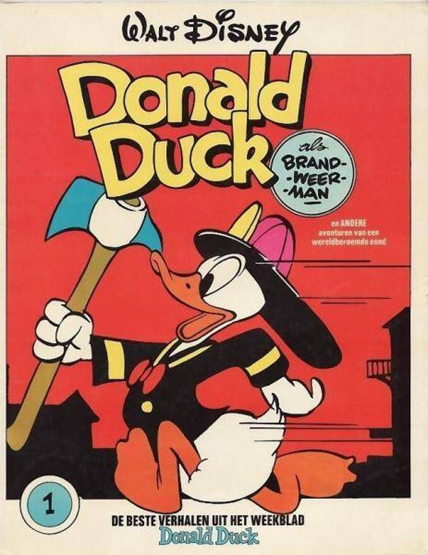 Donald Duck 1 - Als Brandweerman (1982) 8e druk SC