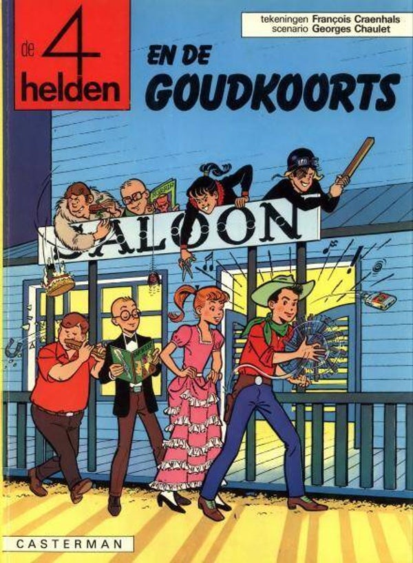 4 Helden, de, 14 - En de Goudkoorts (1979) 1e druk SC