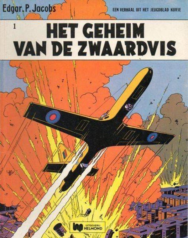 Blake en Mortimer 1 - Het Geheim van de Zwaardvis 1 (Helmond 1977) 6e druk SC