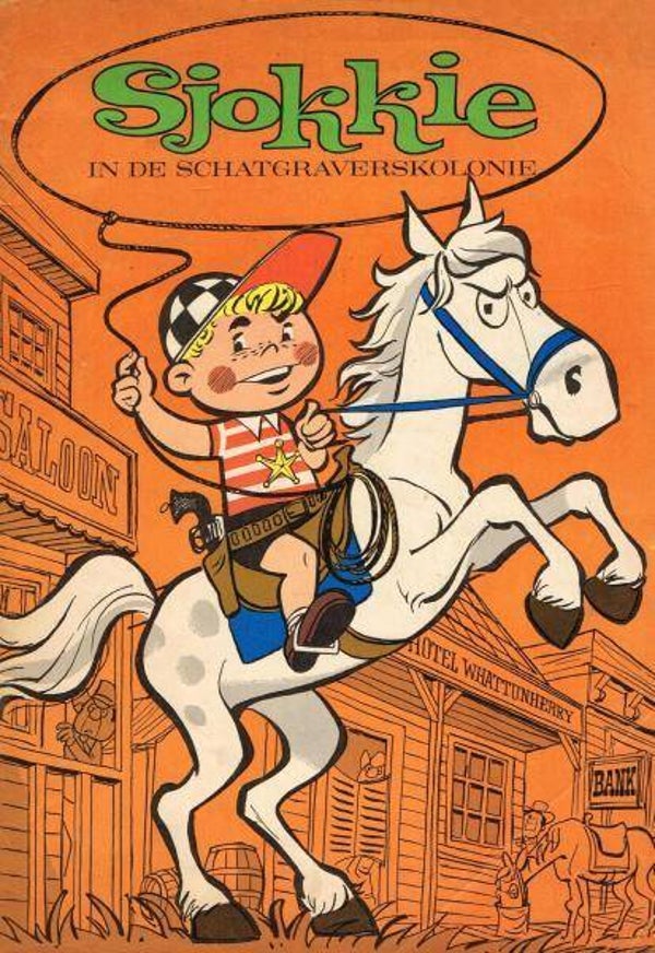 Sjokkie 2 - Sjokkie in de Schatgraverskolonie (1965) 1e druk SC