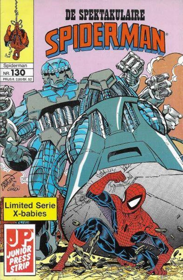Spiderman 130, De Spectaculaire - Kracht + X-babies (1990 - Juniorpress)