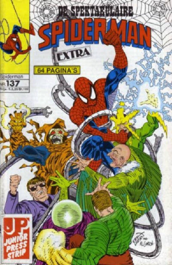 Spiderman 137, De Spectaculaire - De dood komt uit de hemel + z.t. + De grote finale (1991 - Juniorpress)
