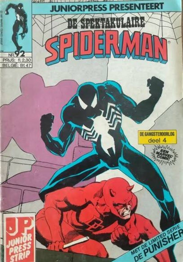 Spiderman 92, De Spectaculaire - De gangsteroorlog deel 4, het bedrog + De Punisher (1987 - Juniorpress)