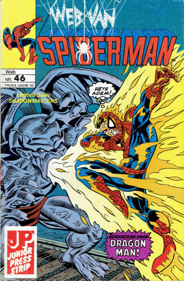 Spiderman 46, Web van - Geroosterd door Dragon man! (1990 - Juniorpress)