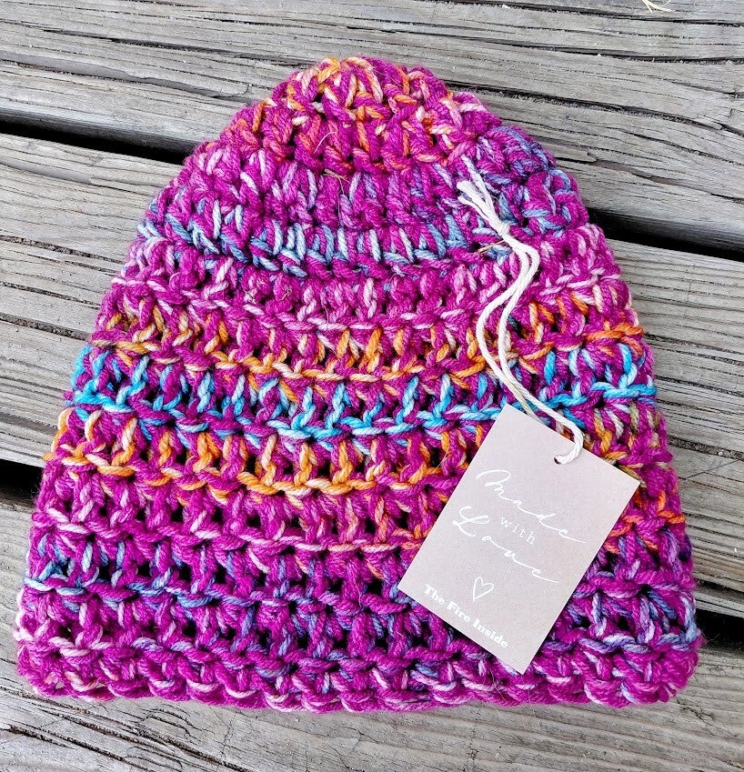 Pink Crochet Beanie