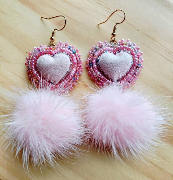 Pink Heart Fluff