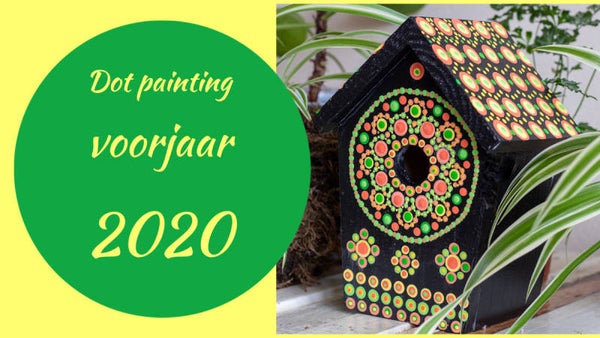 Dotpainting vogelhuisje 21 maart