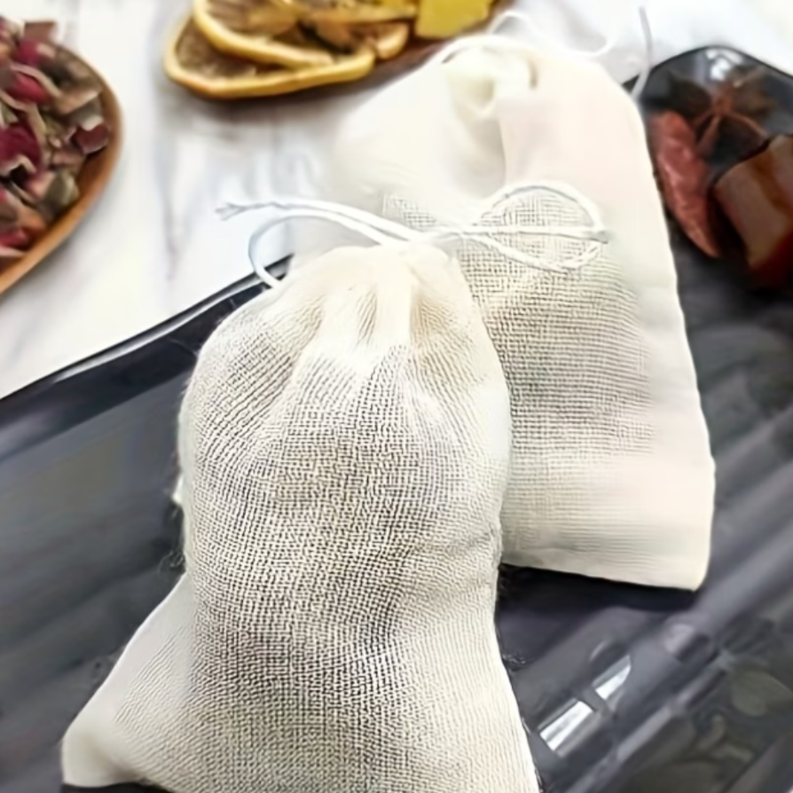 Muslin katoenen theezakjes – 25 stuks