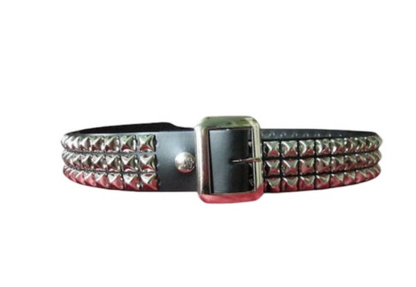 crazy bitch pyramid studded belt