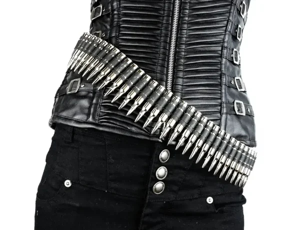 Nickel Shell Nickel Tips Linked  Bullet Belt