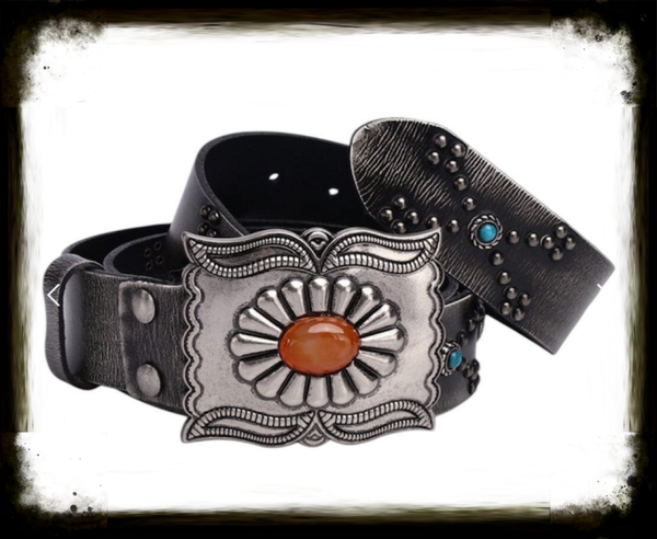 Diamante Cross Studded Belt