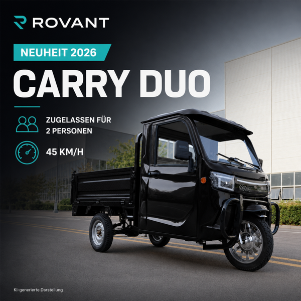 Elektrisches Lastendreirad Carry Lite DUO 45 km/h 2000 Watt