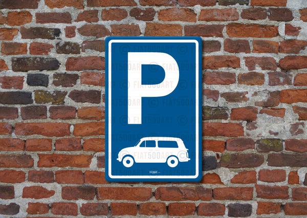 Parking Sign Fiat 500 Giardiniera