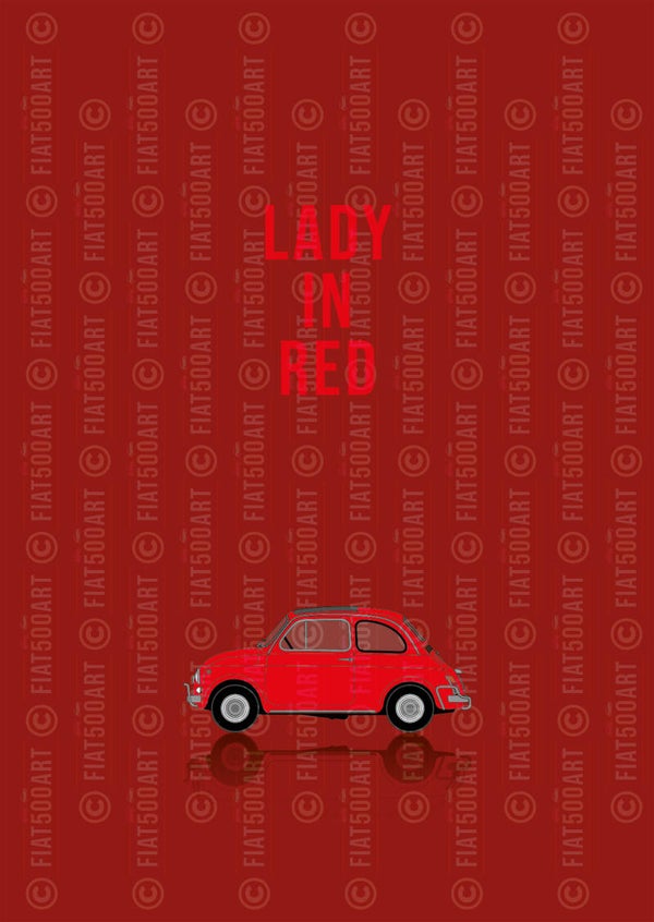 500 Art Poster "Lady in Red"