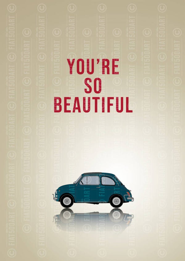 500 Art Poster "You're So Beautiful"