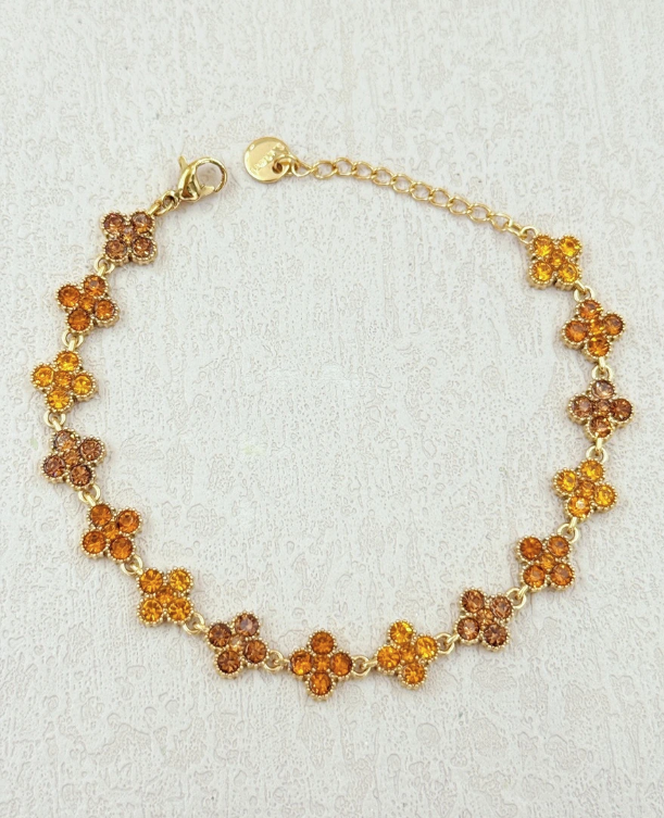 Bracelet trèfles - Camel