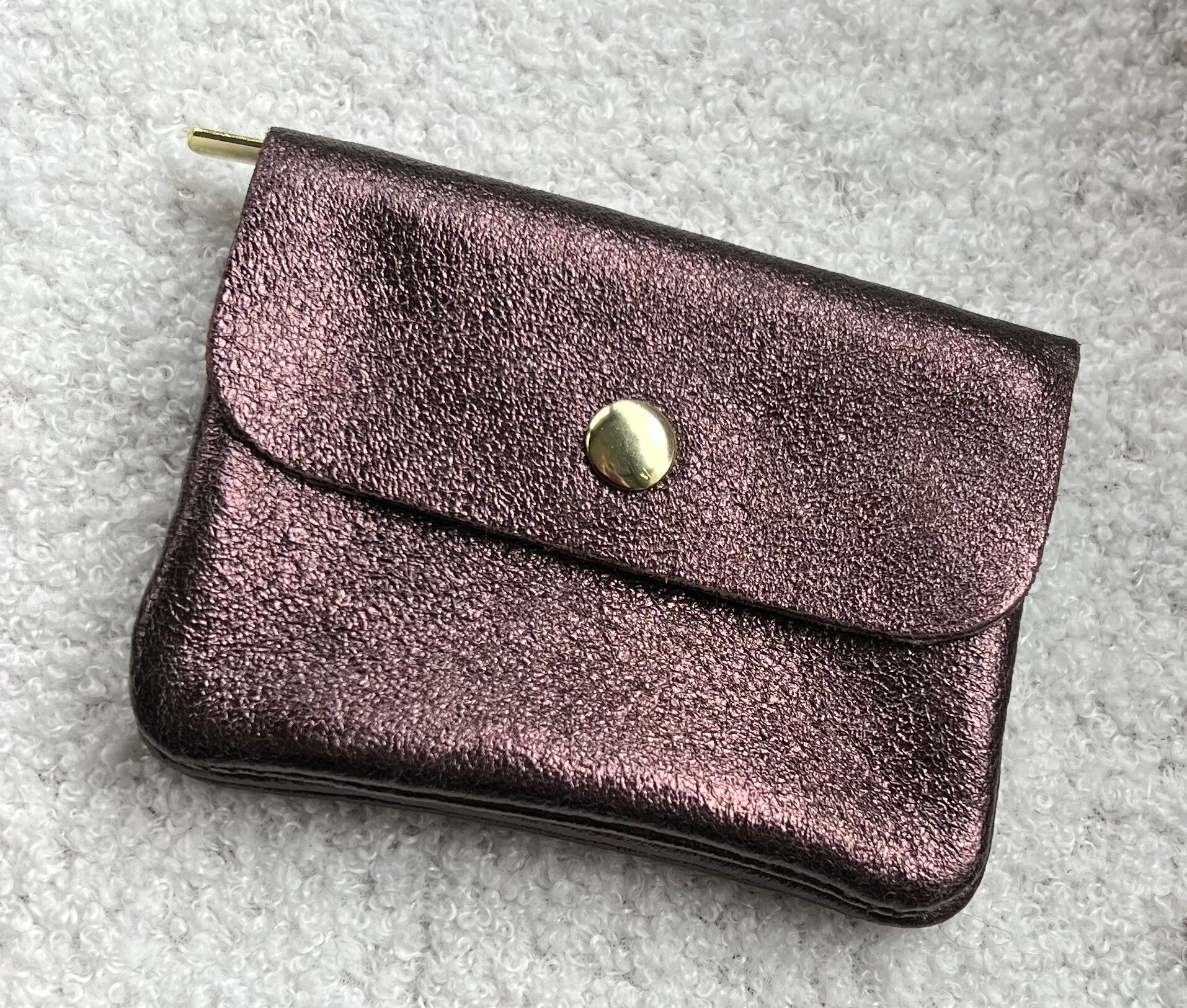 Porte-cartes en cuir - Bordeaux