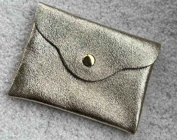 Pochette en cuir - Doré