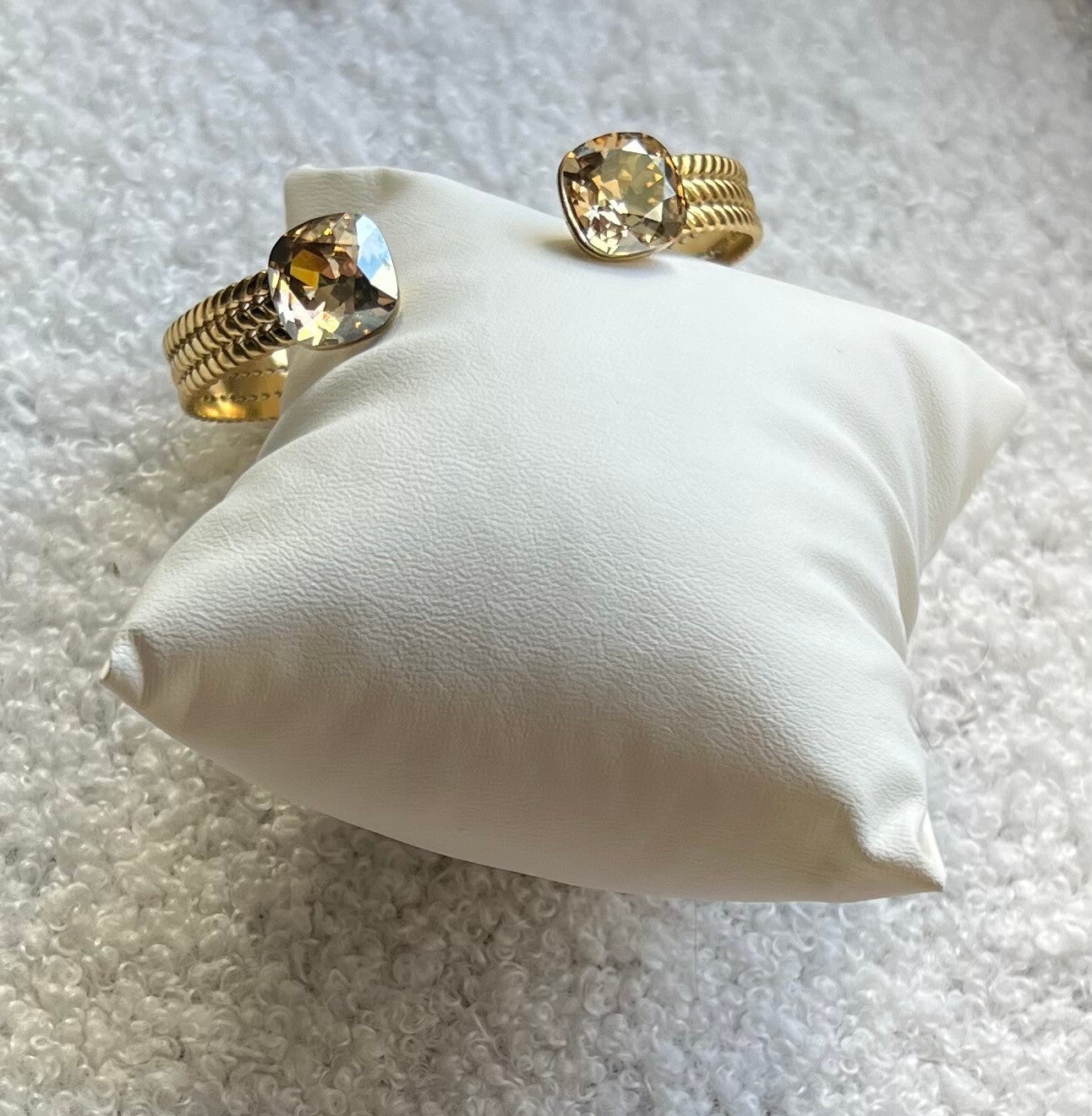 Jonc cristaux de Swarovski - Noisette