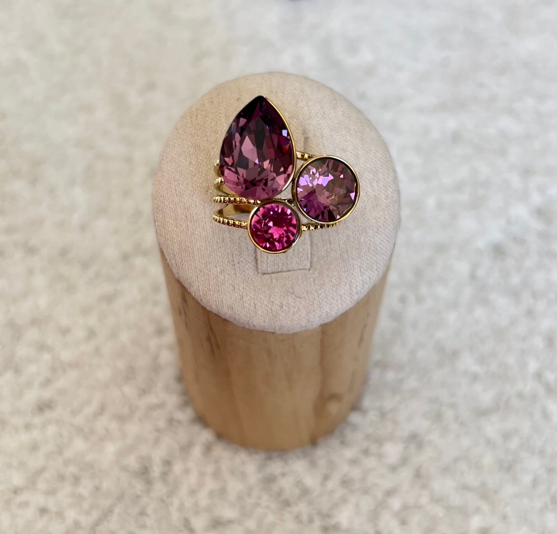 Bague goutte - Prune