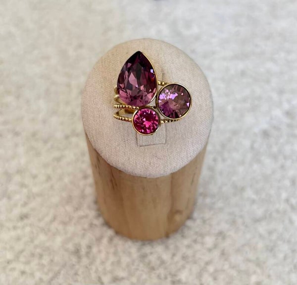 Bague goutte - Prune