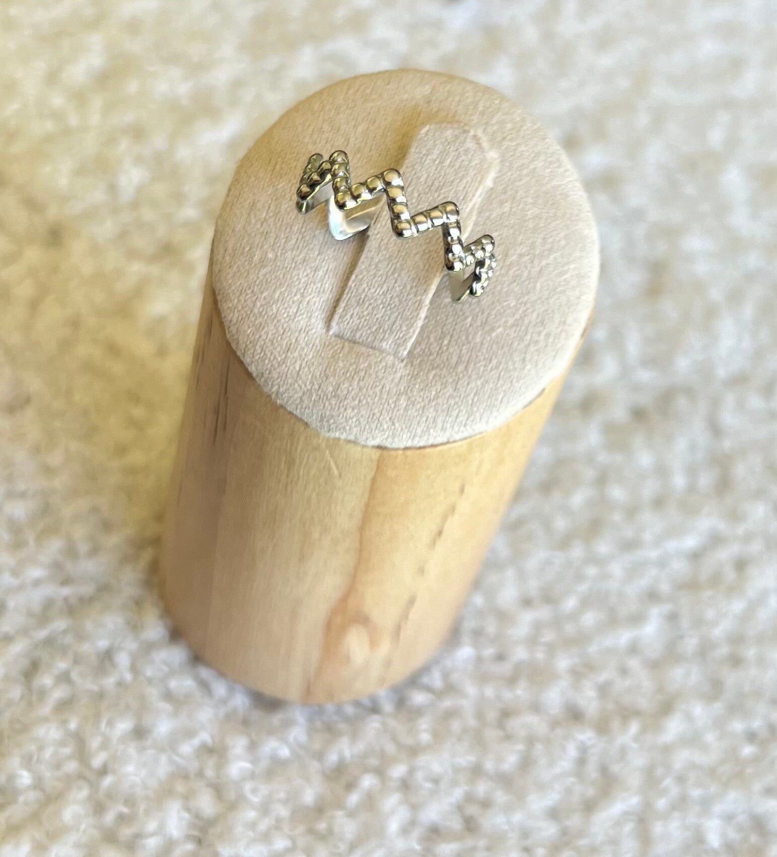 Bague zigzag - Argenté