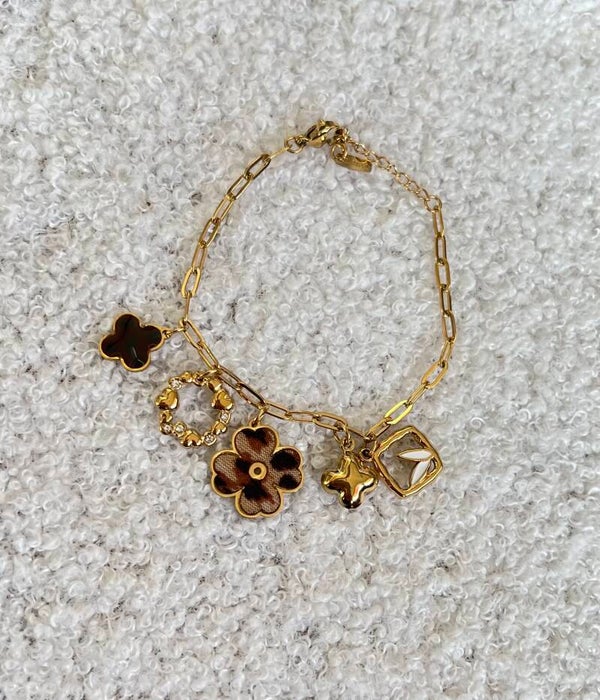 Bracelet charms léopard