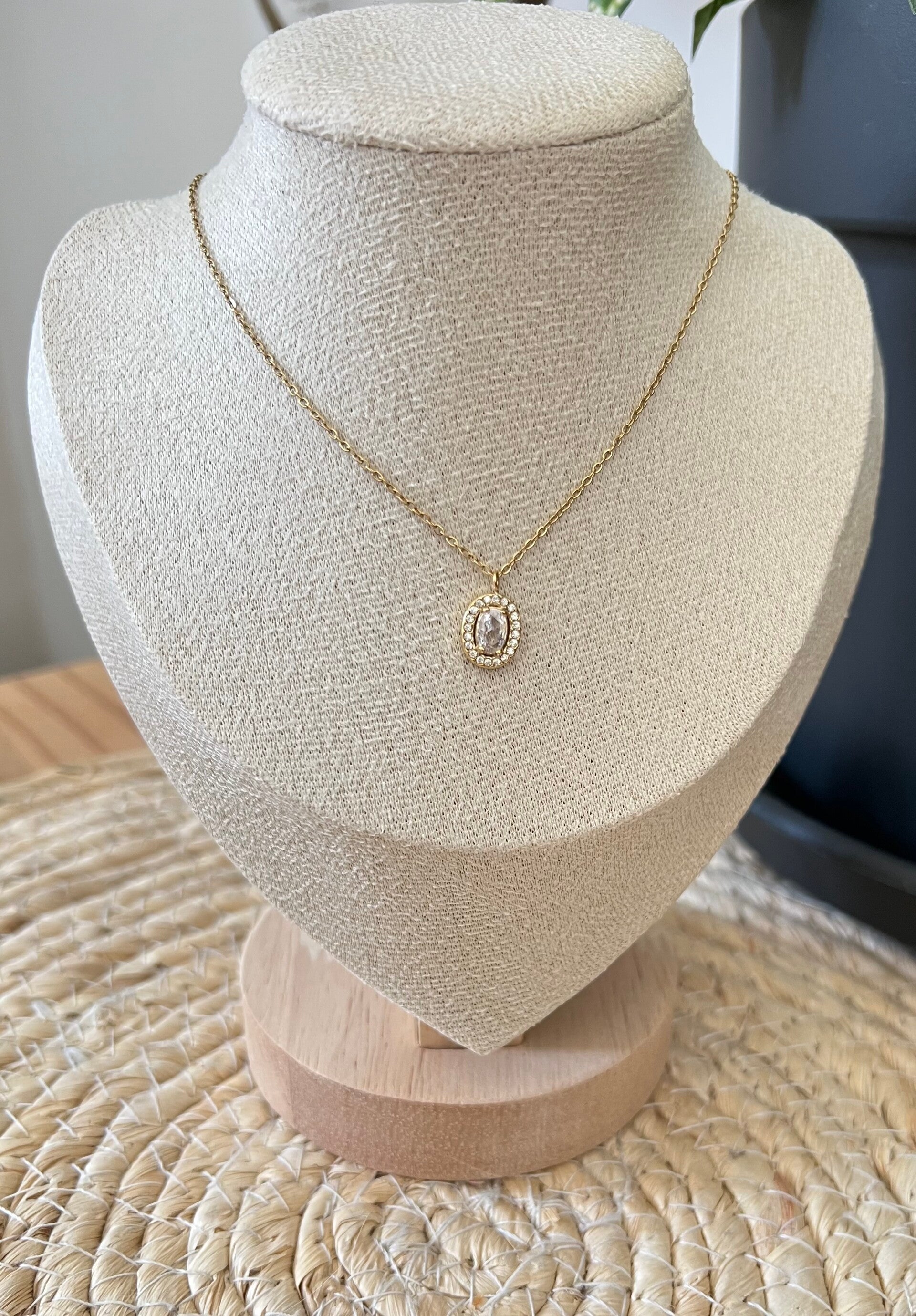 Collier ovale - Blanc