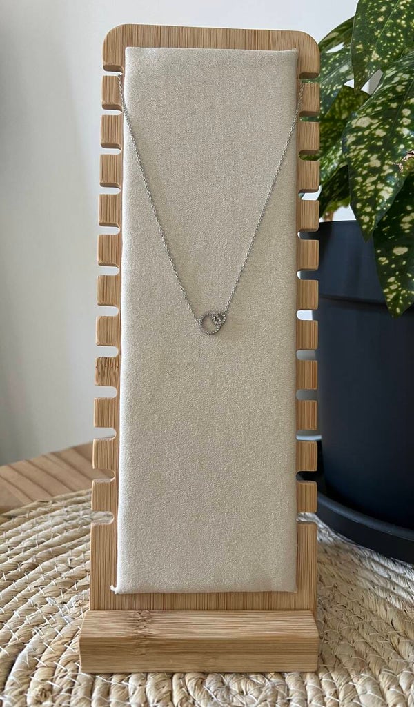 Collier double anneaux - Argenté