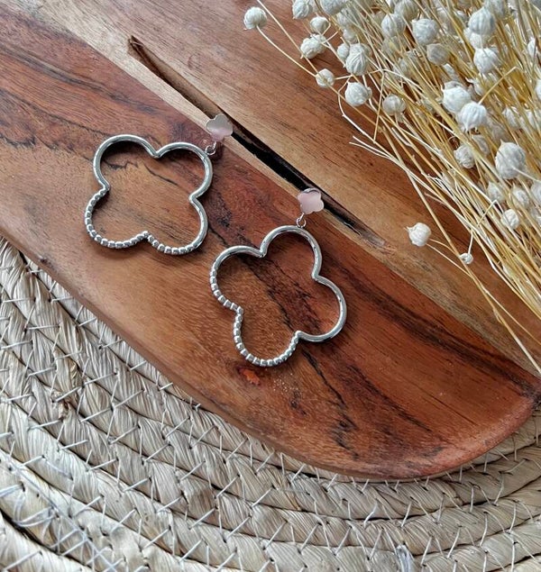 Créoles trèfles - Argenté