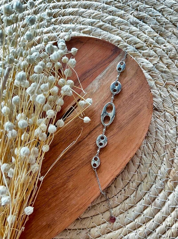 Bracelet grain de café - Argenté