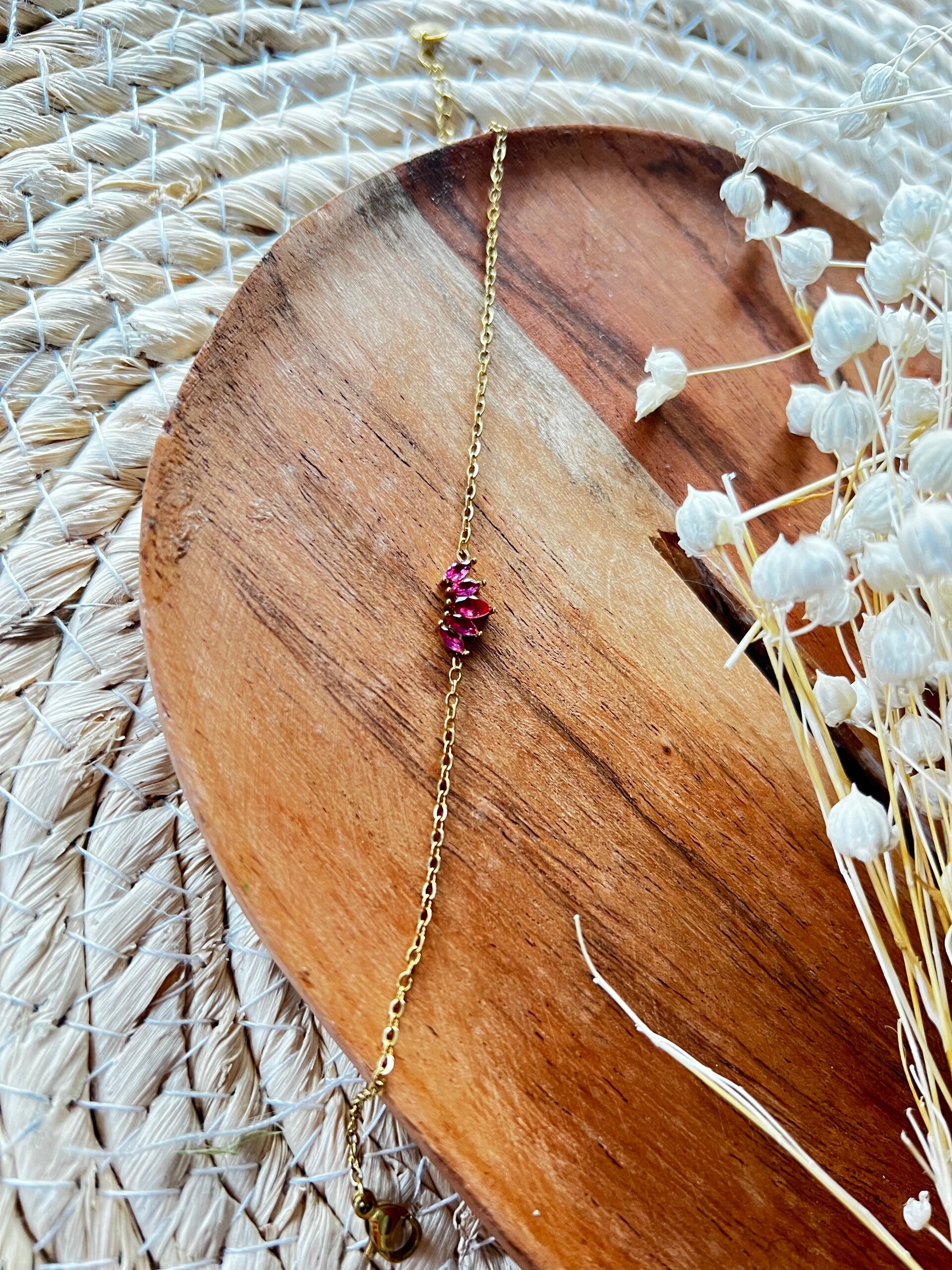 Bracelet éventail - Rose