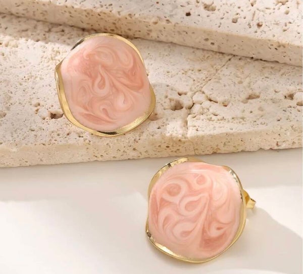 Boucles d’oreilles - Pêche poudrée