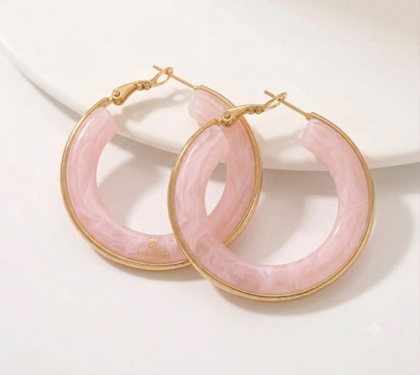 Créoles rose poudré