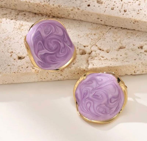 Boucles d’oreilles - parme