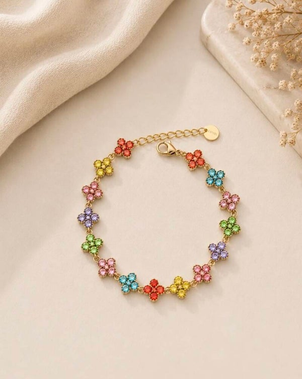 Bracelet trèfles - Multicolore