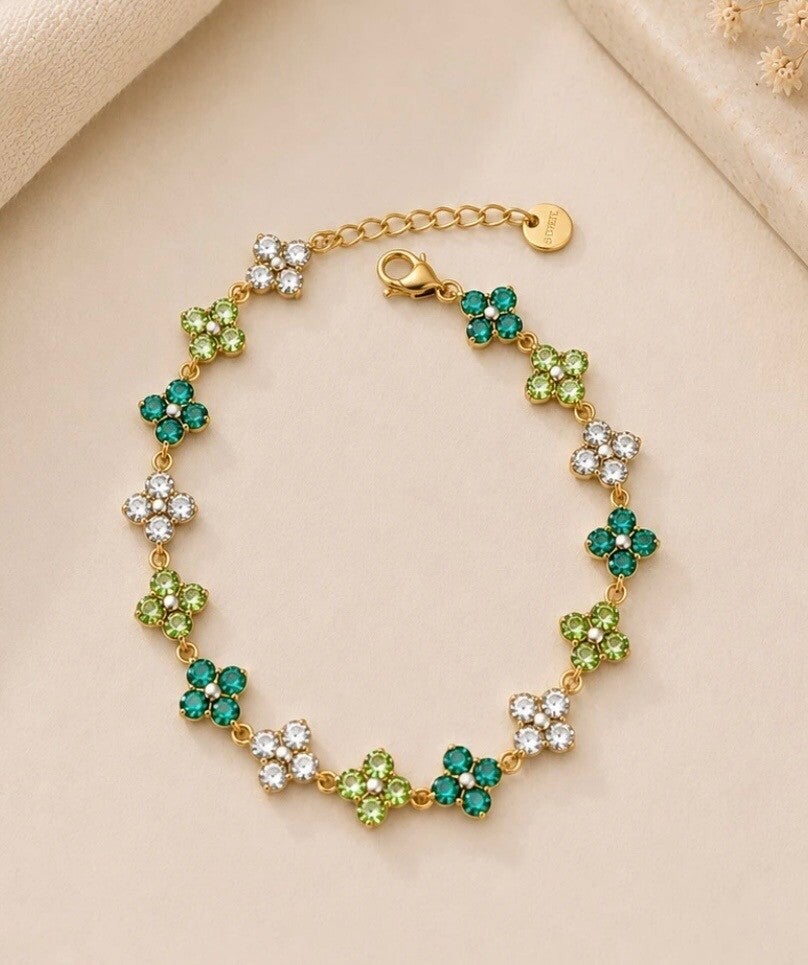 Bracelet trèfles - Vert