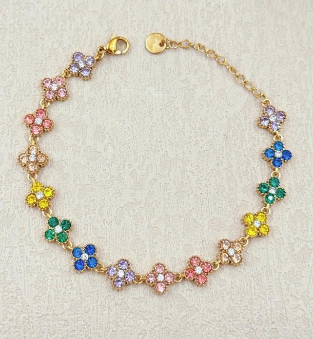 Bracelet trèfles - Multicolore