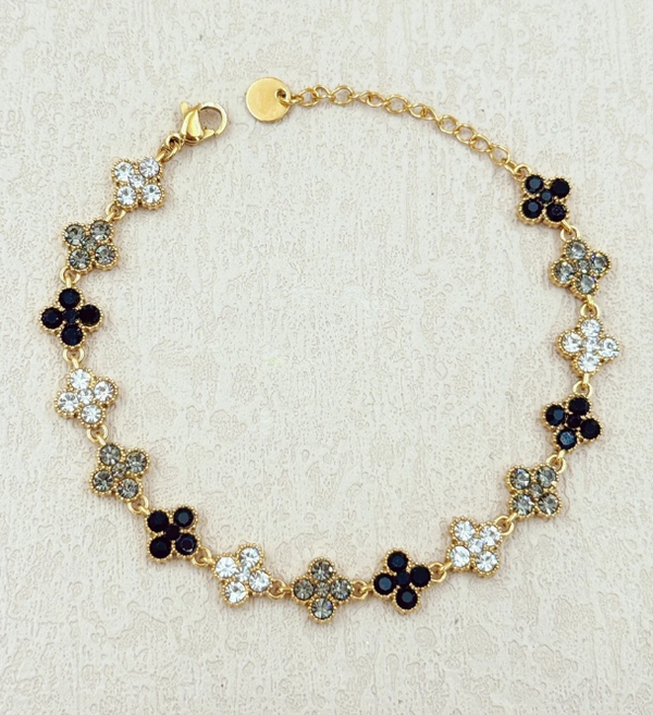 Bracelet trèfles - Noir