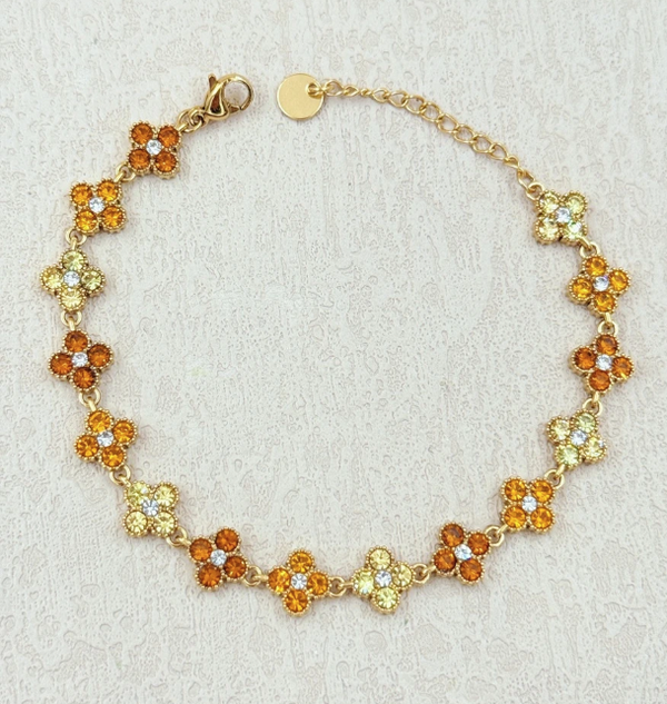 Bracelet trèfles - Orange