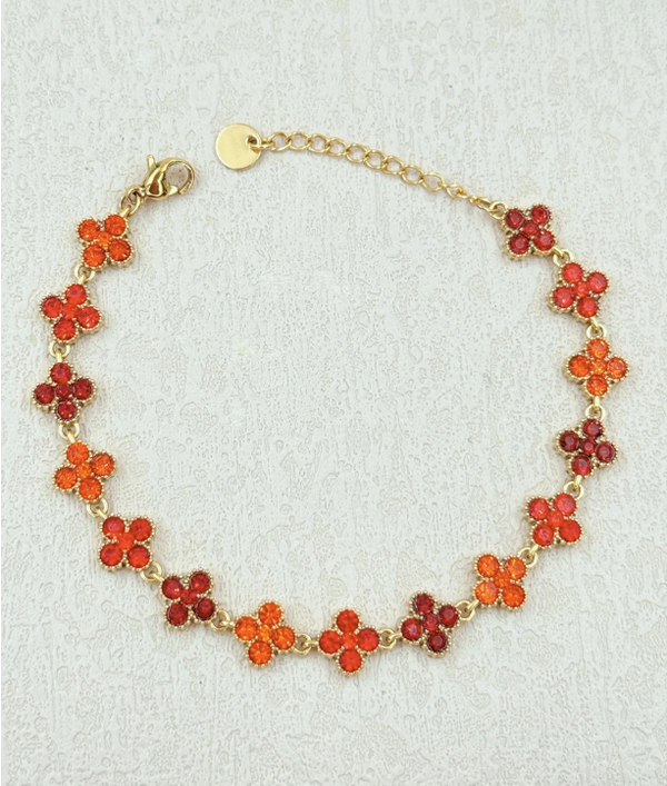 Bracelet trèfles - Rouge