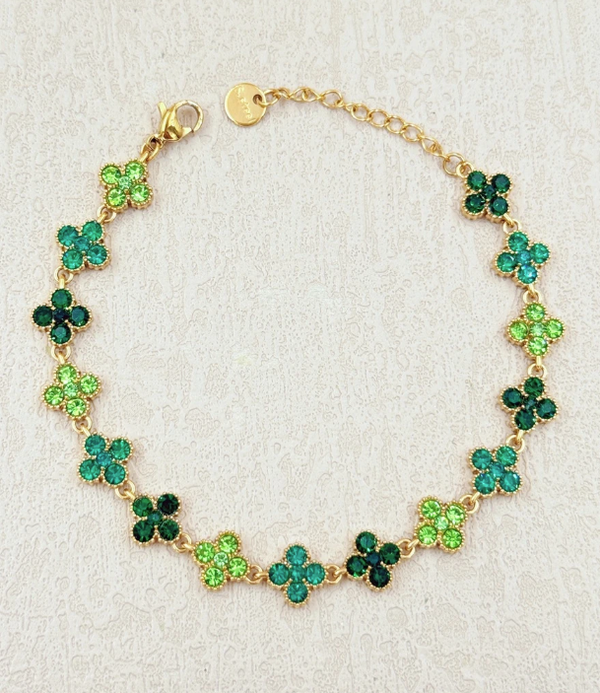 Bracelet trèfles - Vert