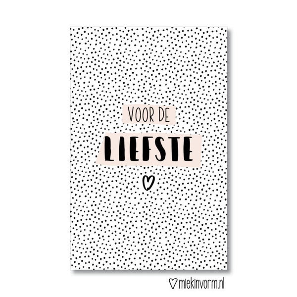 Mini kaartje - Voor de Liefste