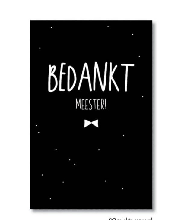 Mini kaartje - Bedankt Meester!