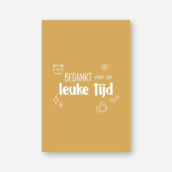 Mini kaartje - Bedankt voor de leuke tijd